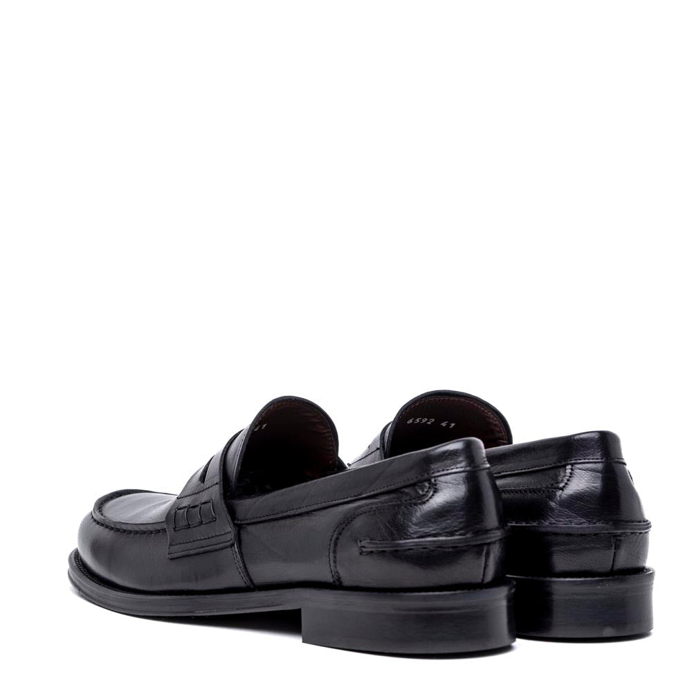 Mocassino uomo in pelle nero - TreemmeCreazioni