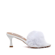 Mule Sposa in eco piuma con tacco. - TreemmeCreazioni