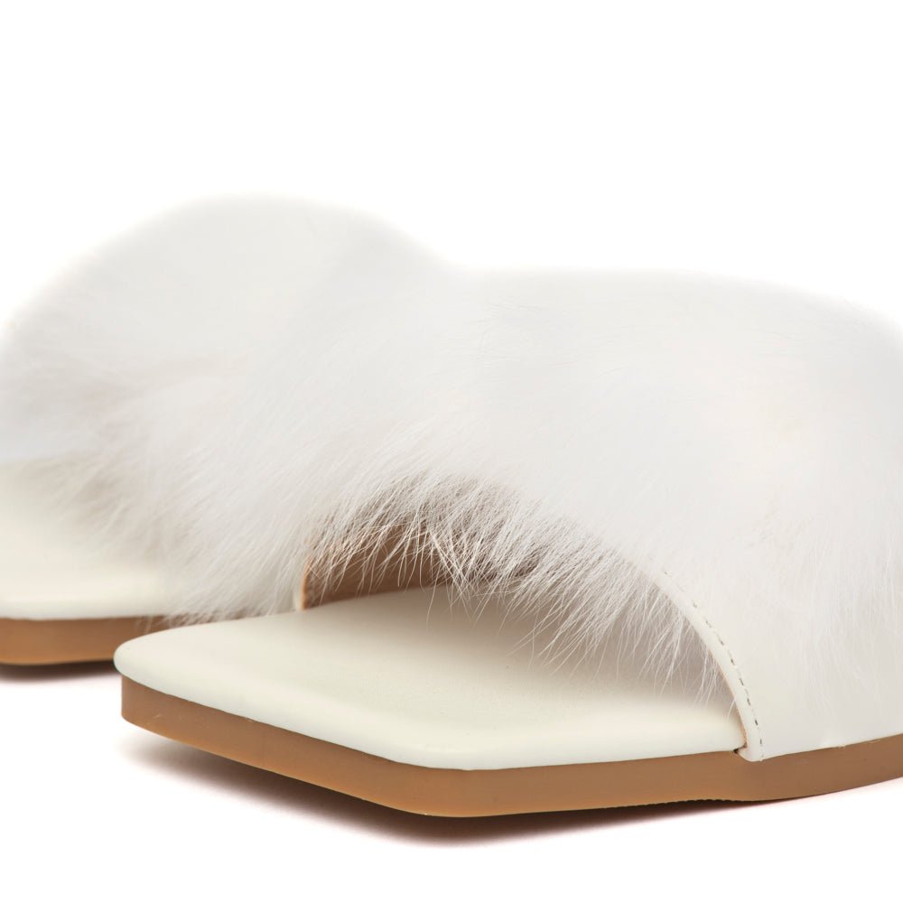 Mule Sposa in eco piuma. - TreemmeCreazioni