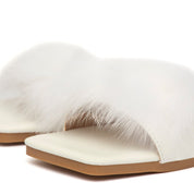 Mule Sposa in eco piuma. - TreemmeCreazioni