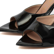 Mules in vernice nera con tacco a stiletto - TreemmeCreazioni
