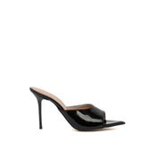 Mules in vernice nera con tacco a stiletto