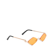 Occhiale da sole con lente a rombo arancio. - TreemmeCreazioni