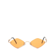Occhiale da sole con lente a rombo arancio. - TreemmeCreazioni