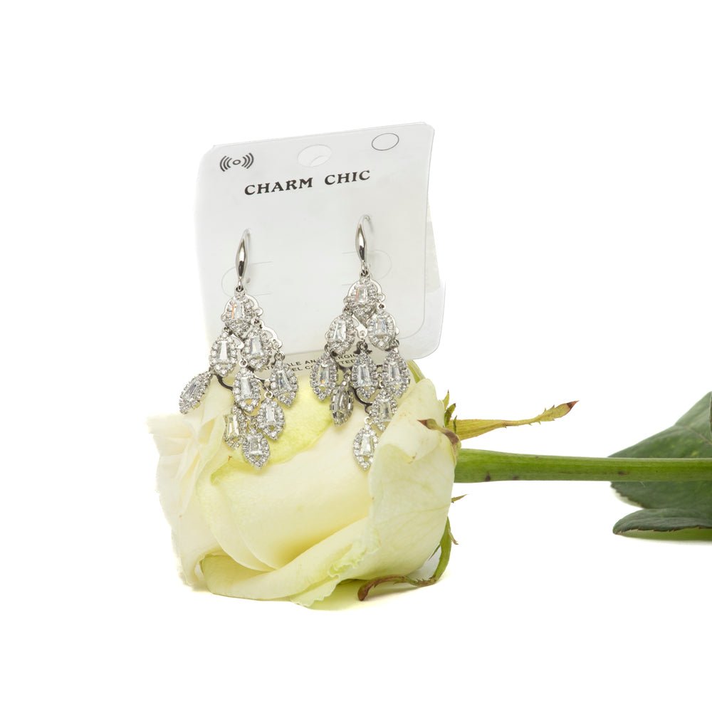 Orecchini chandelier con cristalli. - TreemmeCreazioni