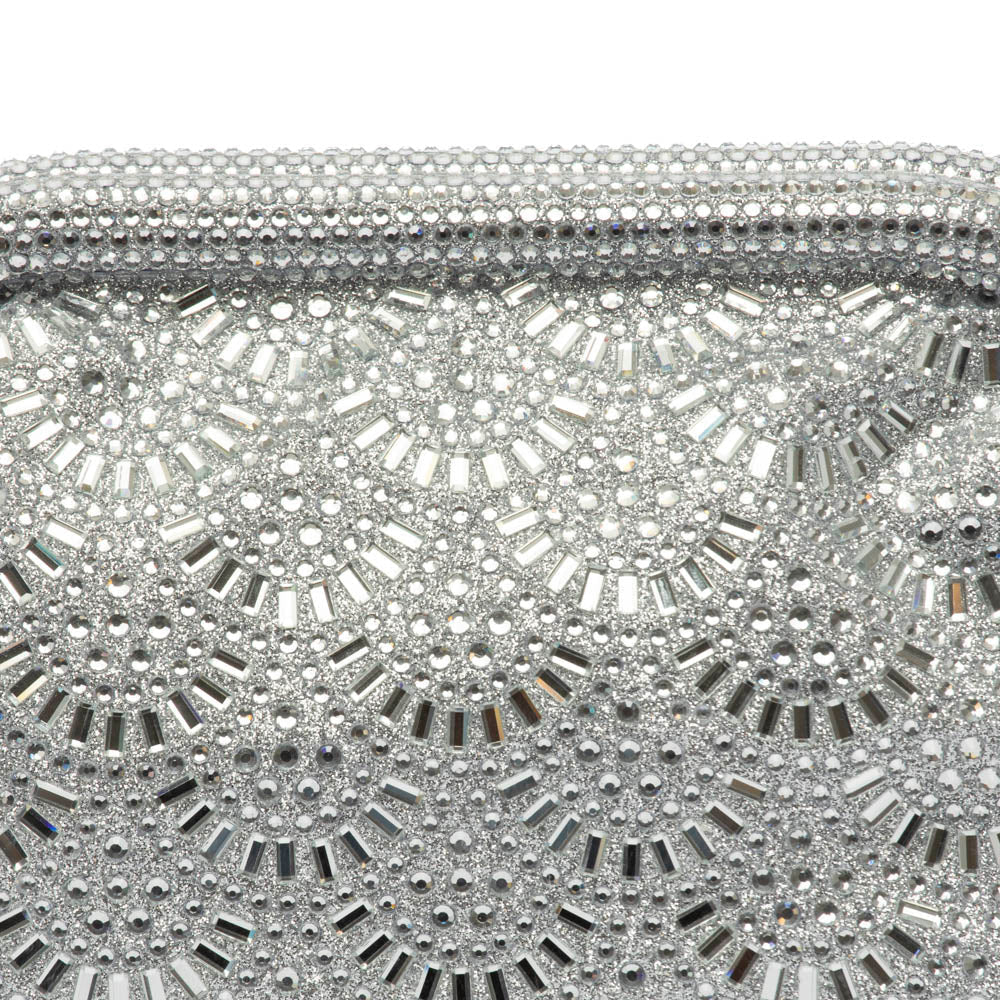 Pochette a mano in cristalli argento - TreemmeCreazioni