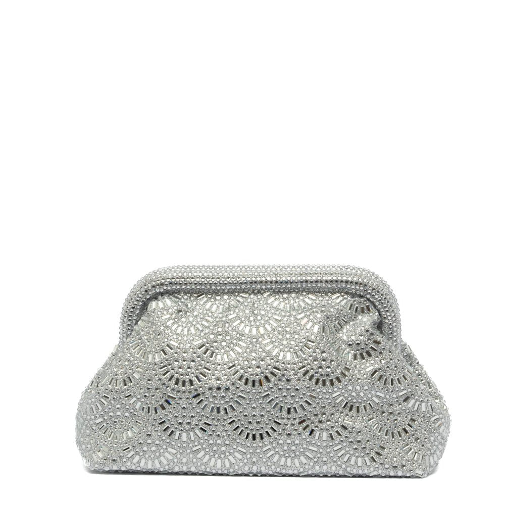 Pochette a mano in cristalli argento - TreemmeCreazioni