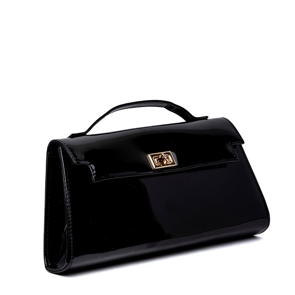 Pochette a mano in vernice nera - TreemmeCreazioni