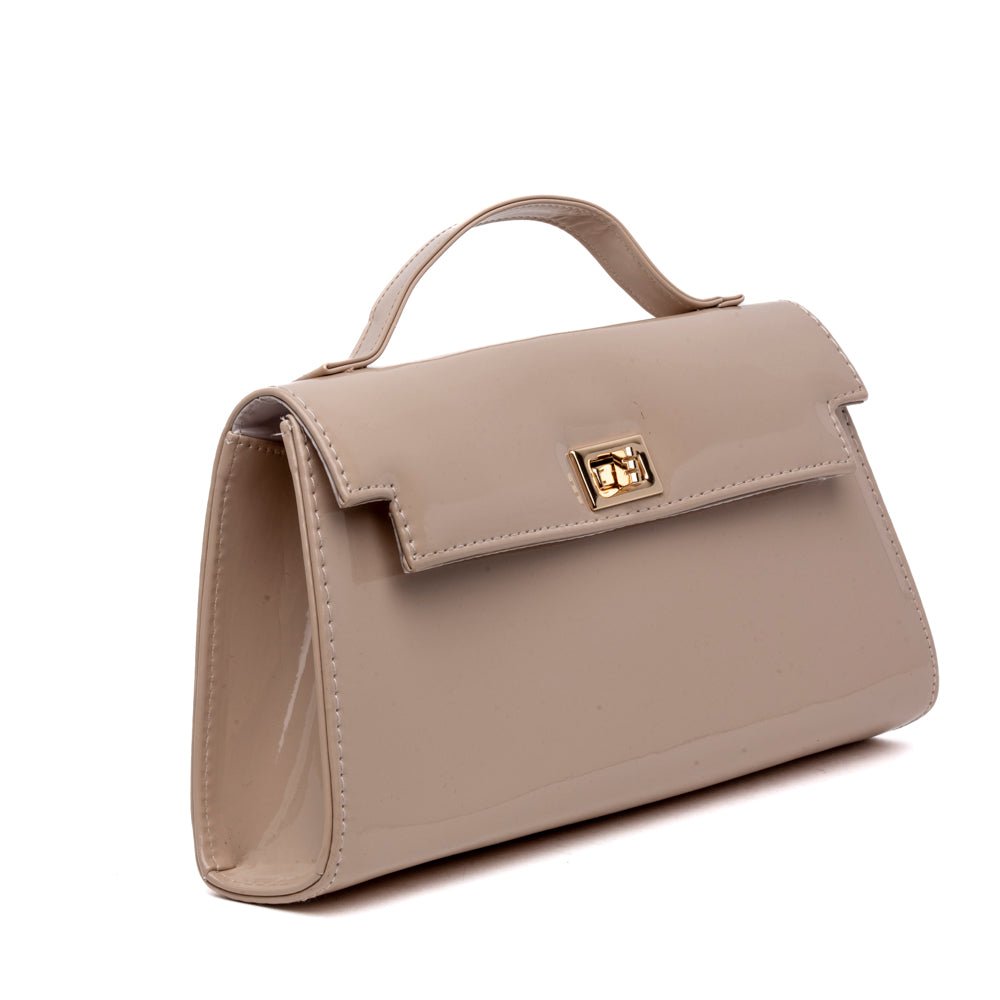 Pochette a mano in vernice rosa antico - TreemmeCreazioni