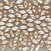 Pochette a mano rigida dorata con applicazioni - TreemmeCreazioni