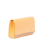 Pochette brillantinata arancione con profilo in strass - TreemmeCreazioni