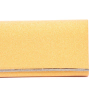 Pochette brillantinata arancione con profilo in strass - TreemmeCreazioni