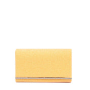Pochette brillantinata arancione con profilo in strass - TreemmeCreazioni