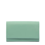 Pochette busta in saffiano verde acqua