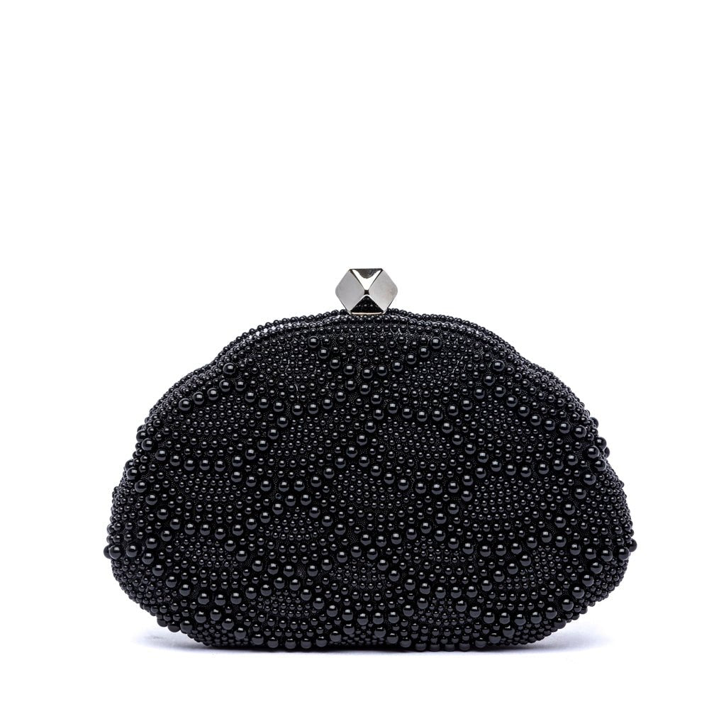 Pochette clutch con microperline nere - TreemmeCreazioni