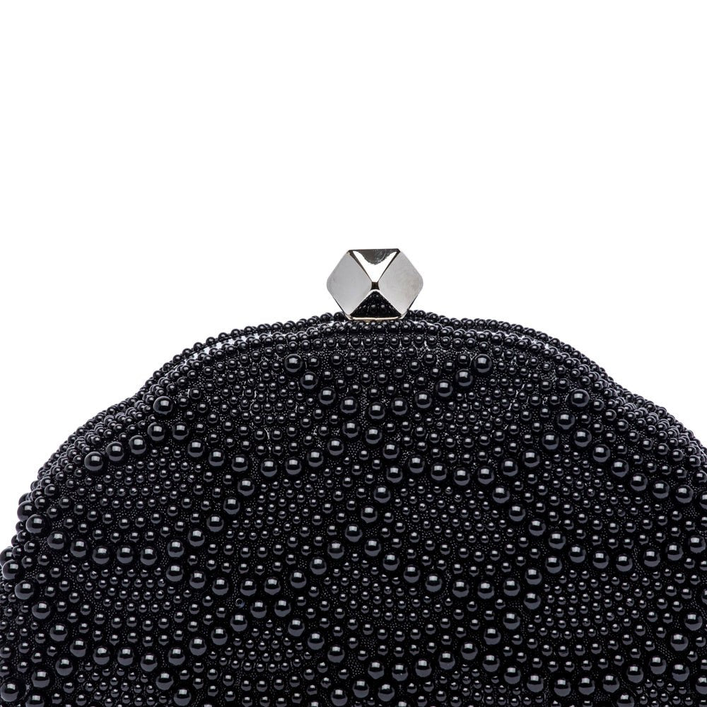 Pochette clutch con microperline nere - TreemmeCreazioni