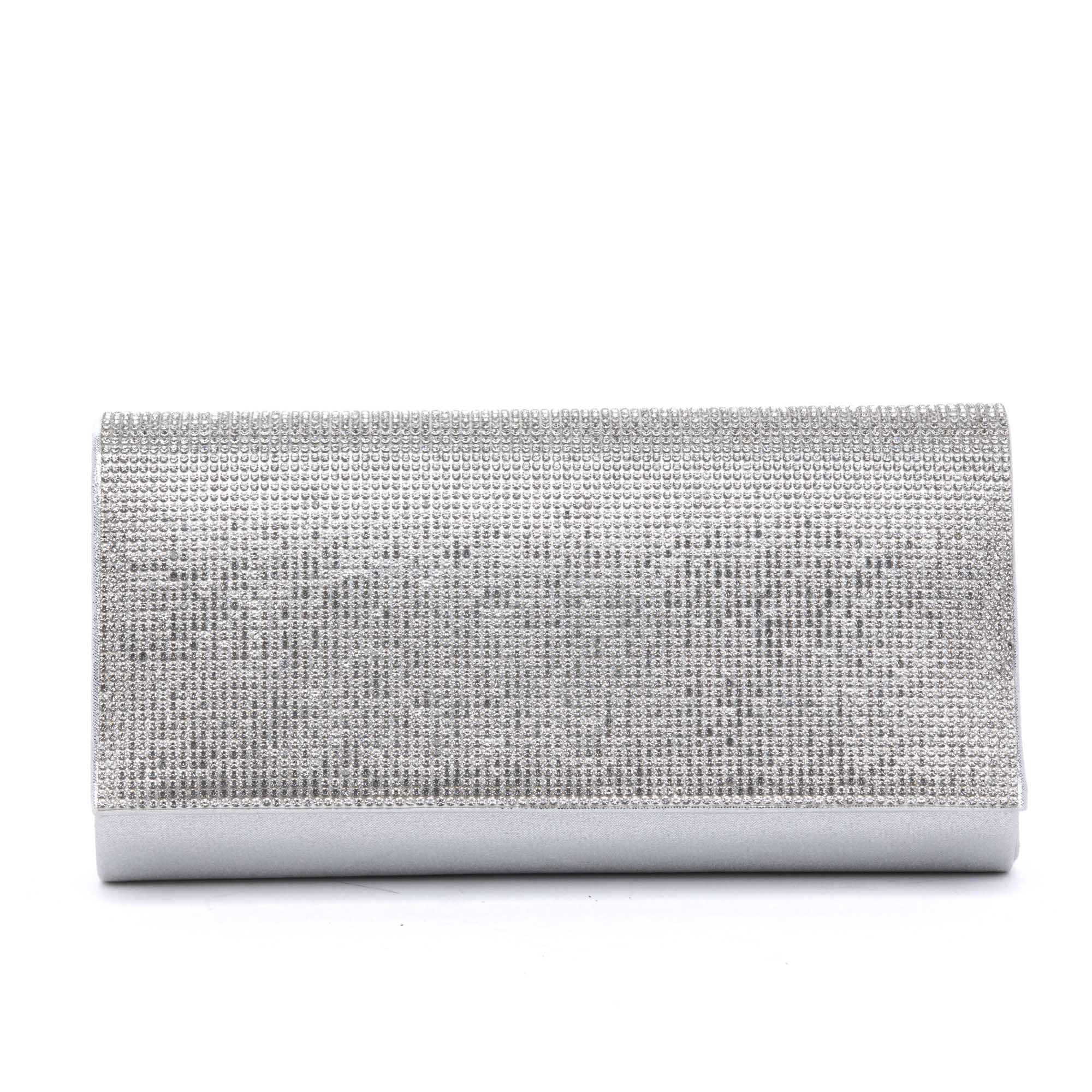 Pochette da sera in raso e micro cristalli. - TreemmeCreazioni