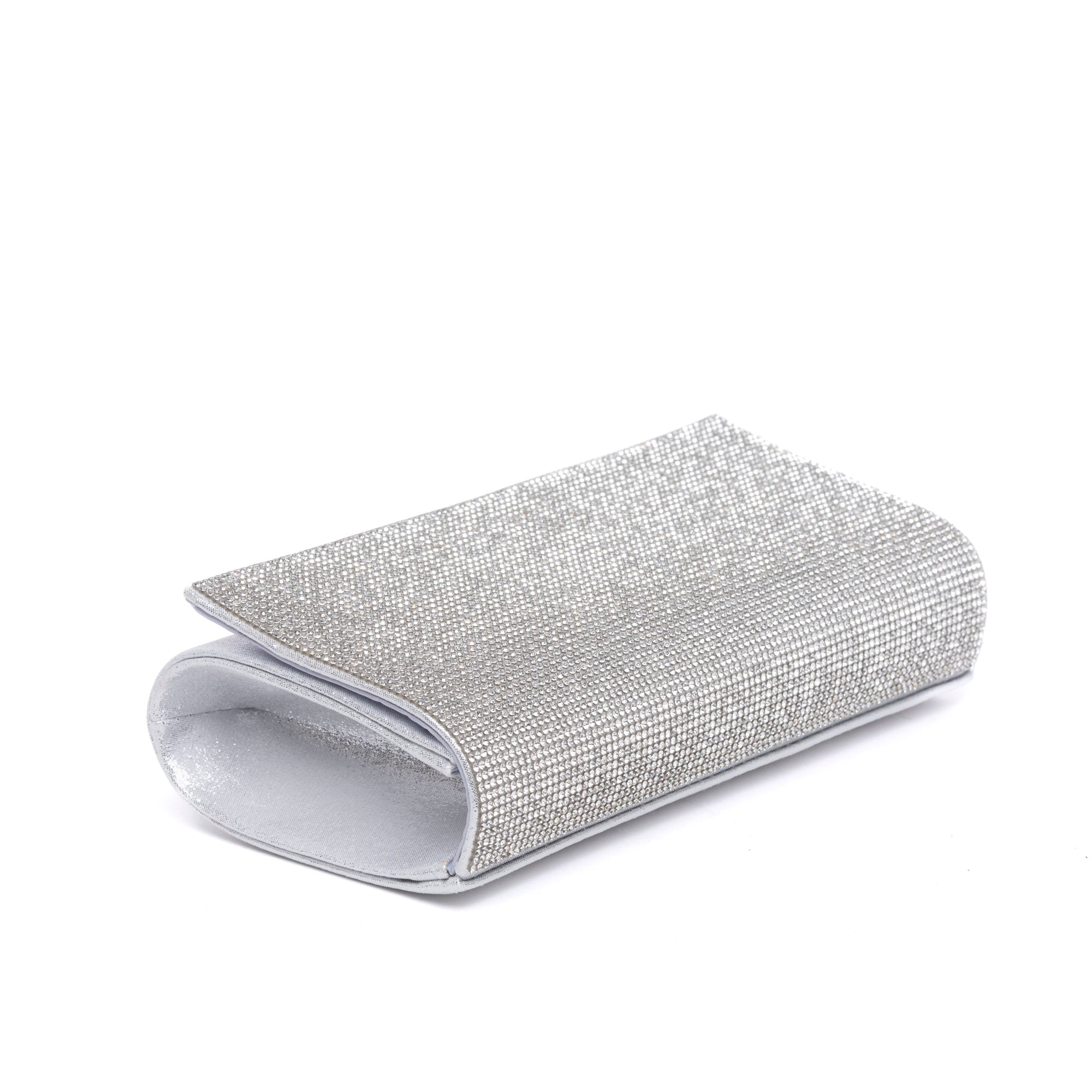 Pochette da sera in raso e micro cristalli. - TreemmeCreazioni