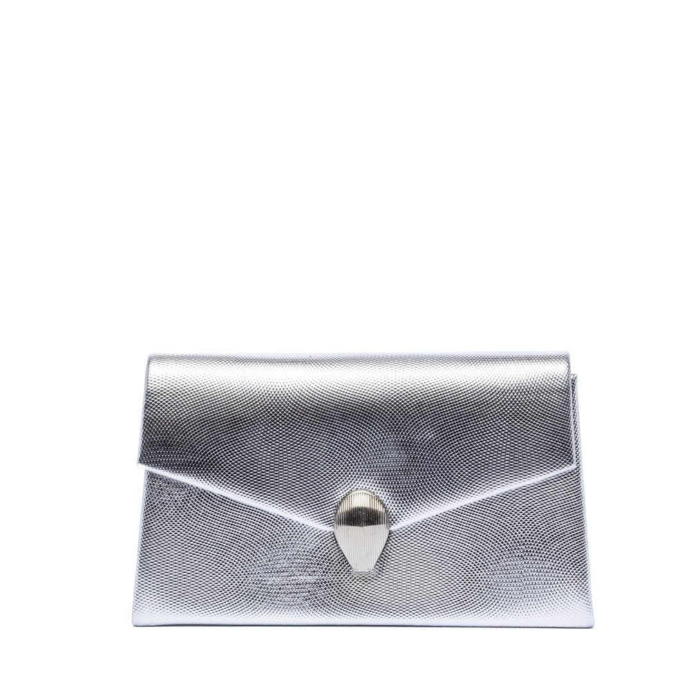 Pochette da sera in saffiano argento - TreemmeCreazioni