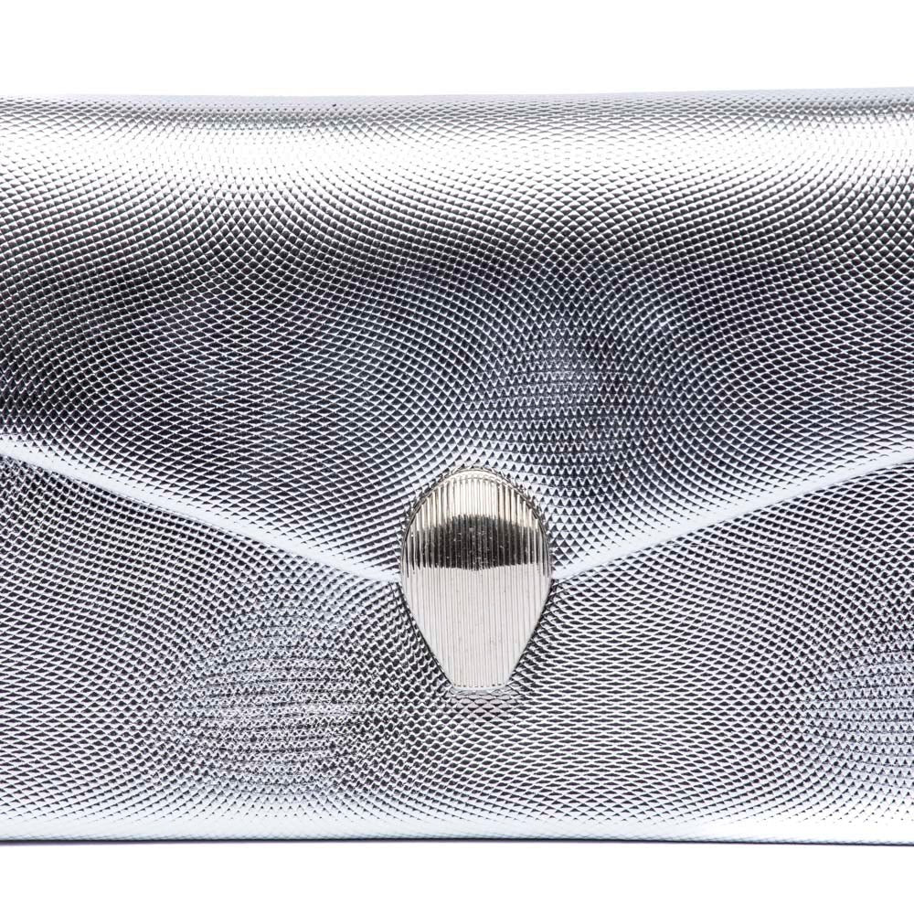 Pochette da sera in saffiano argento - TreemmeCreazioni