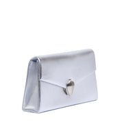 Pochette da sera in saffiano argento - TreemmeCreazioni