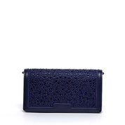 Pochette elegante in cristalli blu. - TreemmeCreazioni