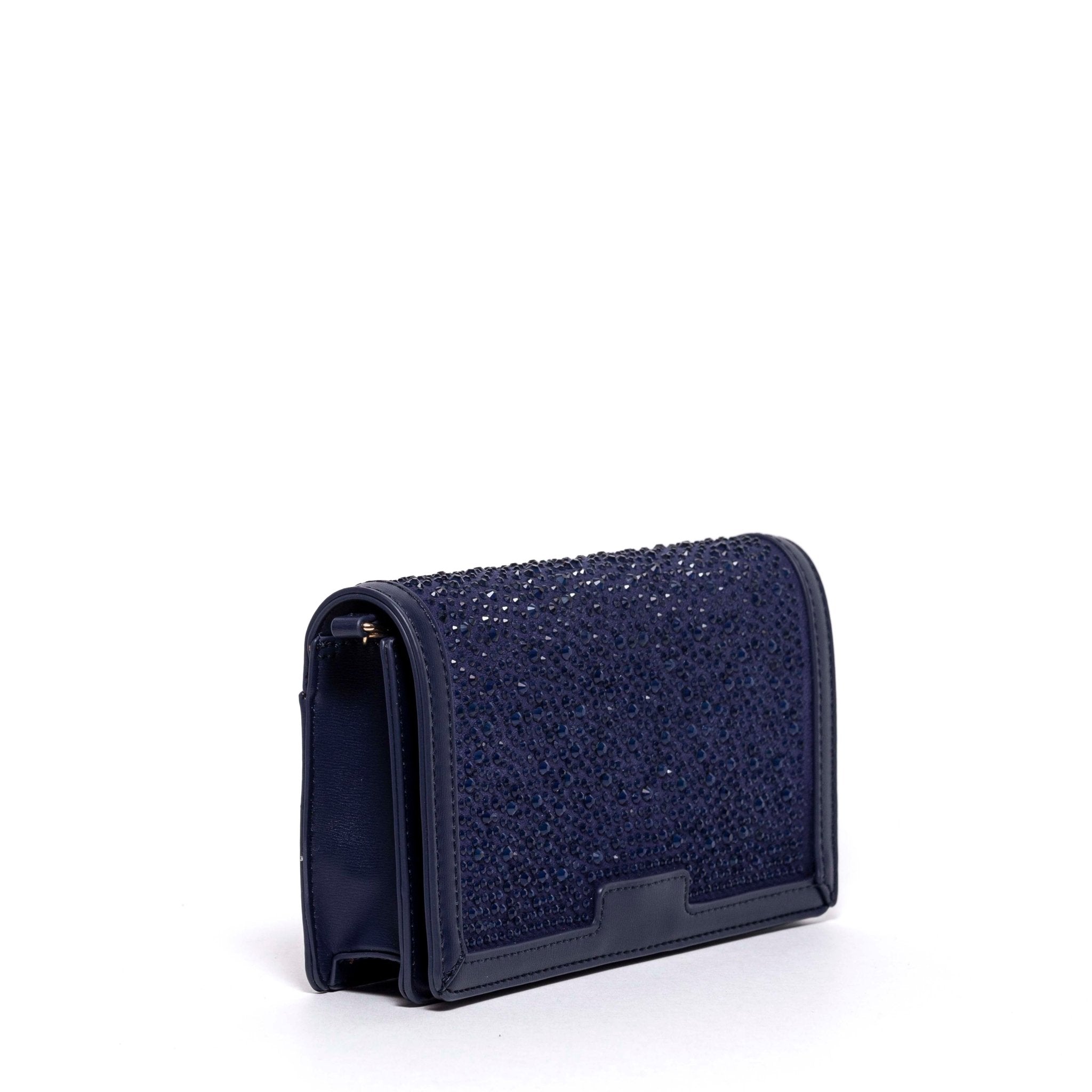 Pochette elegante in cristalli blu. - TreemmeCreazioni