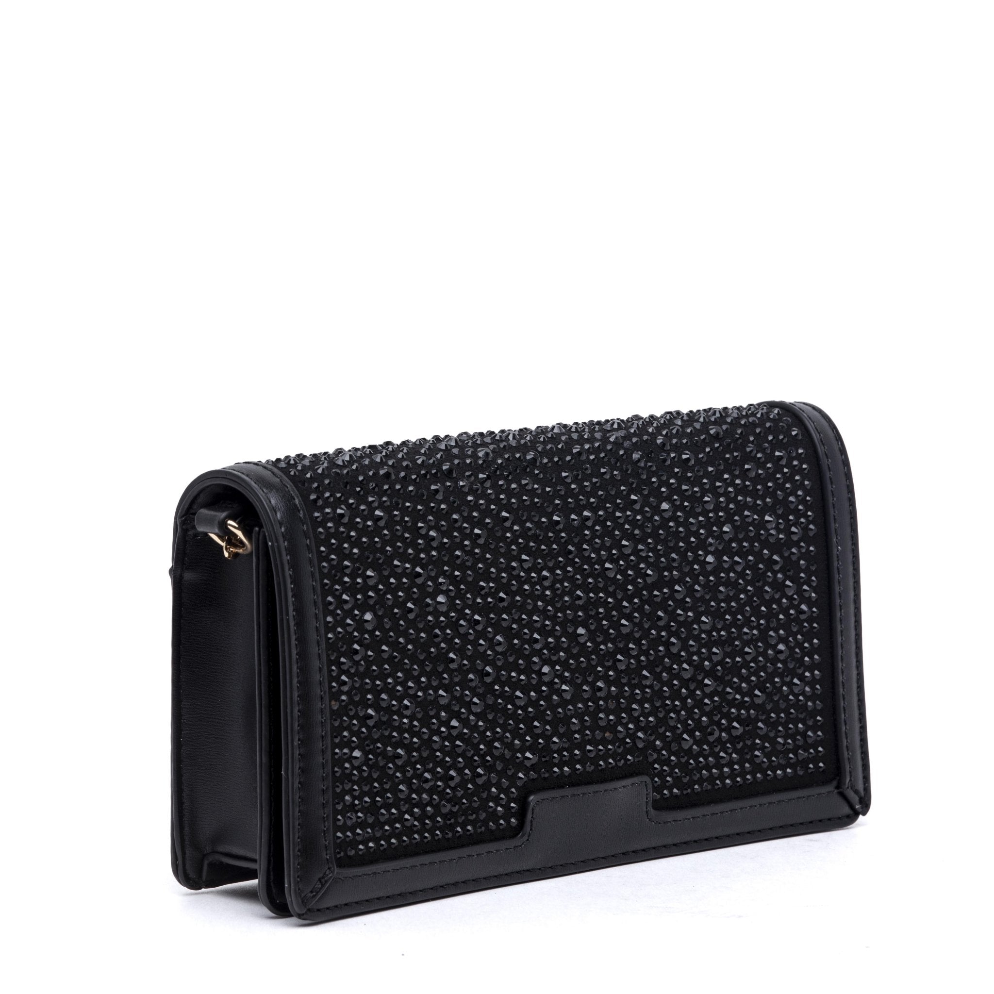 Pochette elegante in cristalli neri. - TreemmeCreazioni