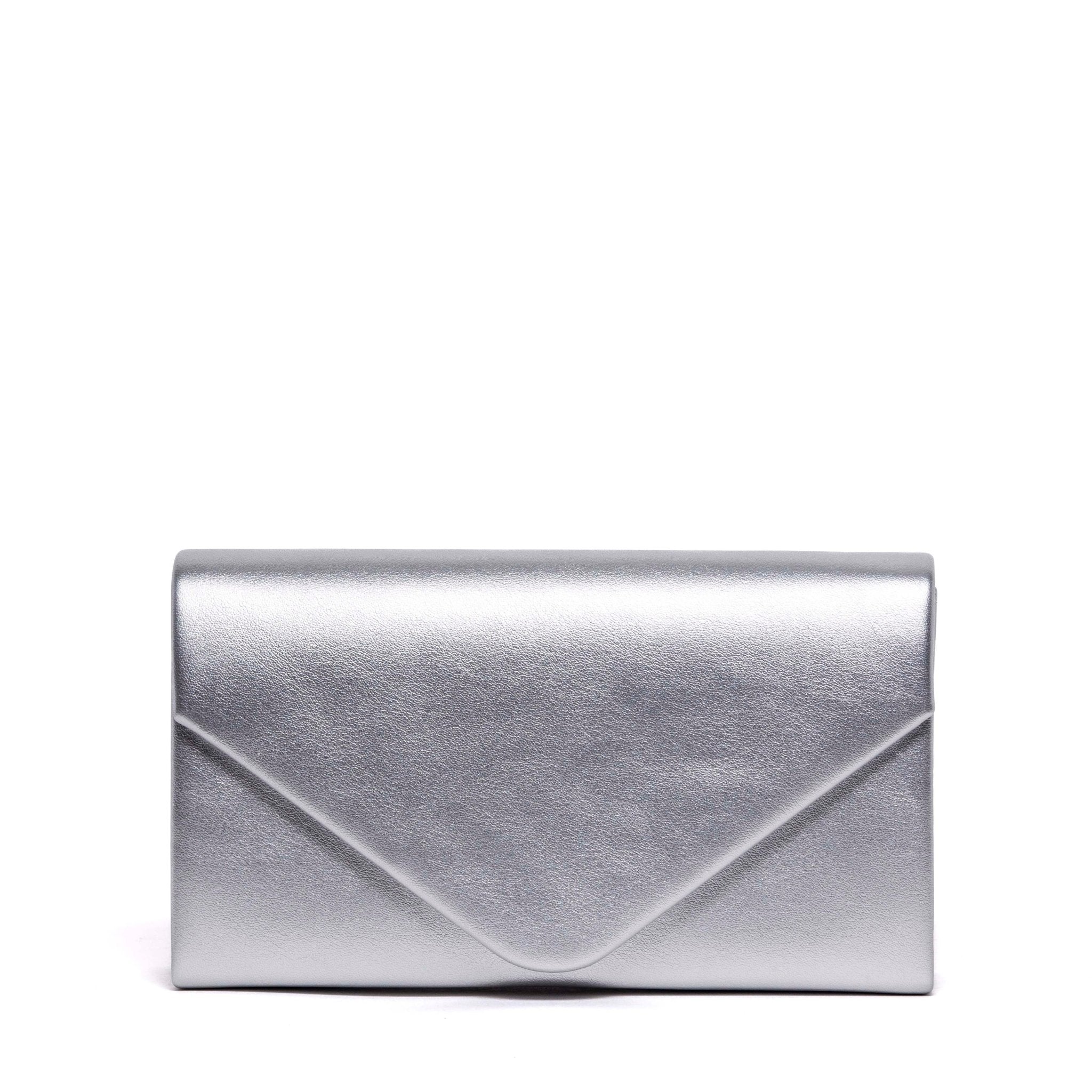 Pochette elegante in liz argento. - TreemmeCreazioni