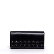 Pochette elegante in liz nero con pietre. - TreemmeCreazioni