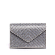 Pochette elegante in micro strass argento. - TreemmeCreazioni