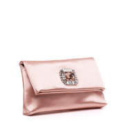 Pochette elegante in raso cipria. - TreemmeCreazioni
