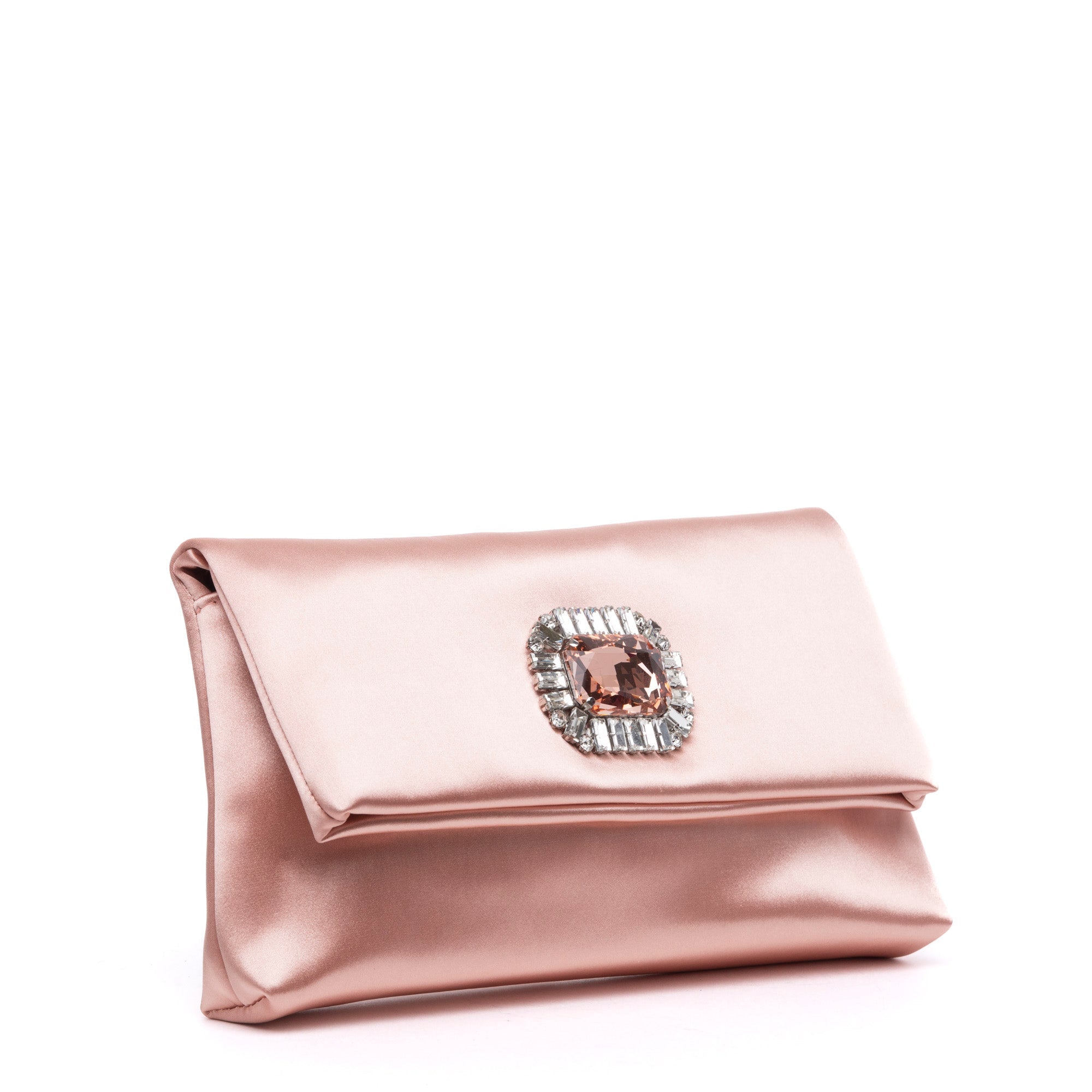 Pochette elegante in raso cipria. - TreemmeCreazioni