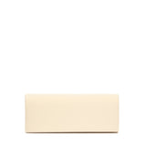 Pochette elegante in raso giallo vaniglia
