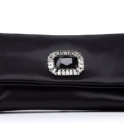 Pochette elegante in raso nero. - TreemmeCreazioni