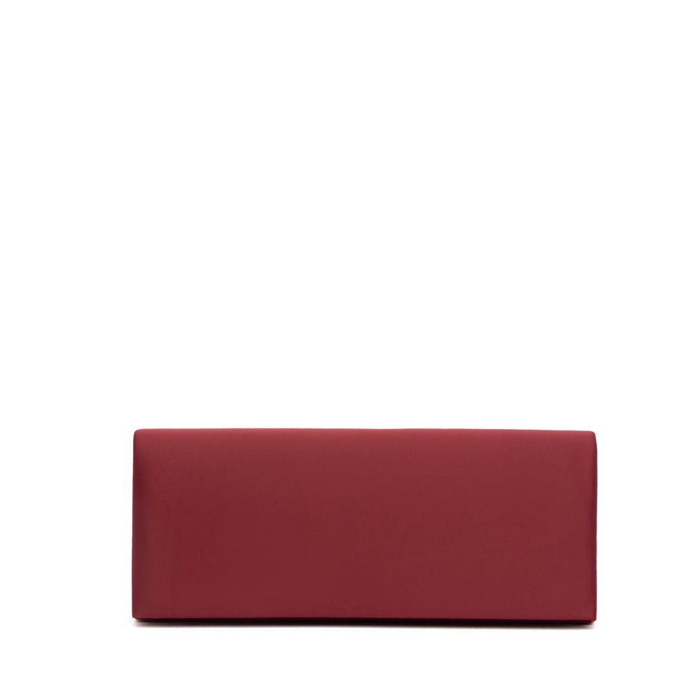 Pochette elegante in raso rosso bordeaux - TreemmeCreazioni