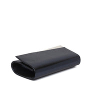 Pochette elegante in raso spalmato blu - TreemmeCreazioni