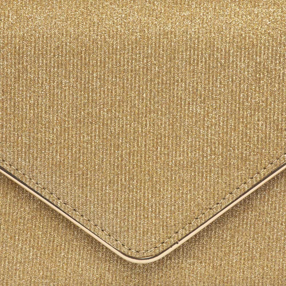 Pochette elegante in tessuto brillantinato dorato - TreemmeCreazioni