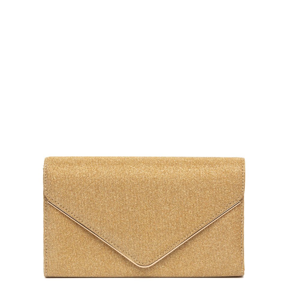 Pochette elegante in tessuto brillantinato dorato - TreemmeCreazioni