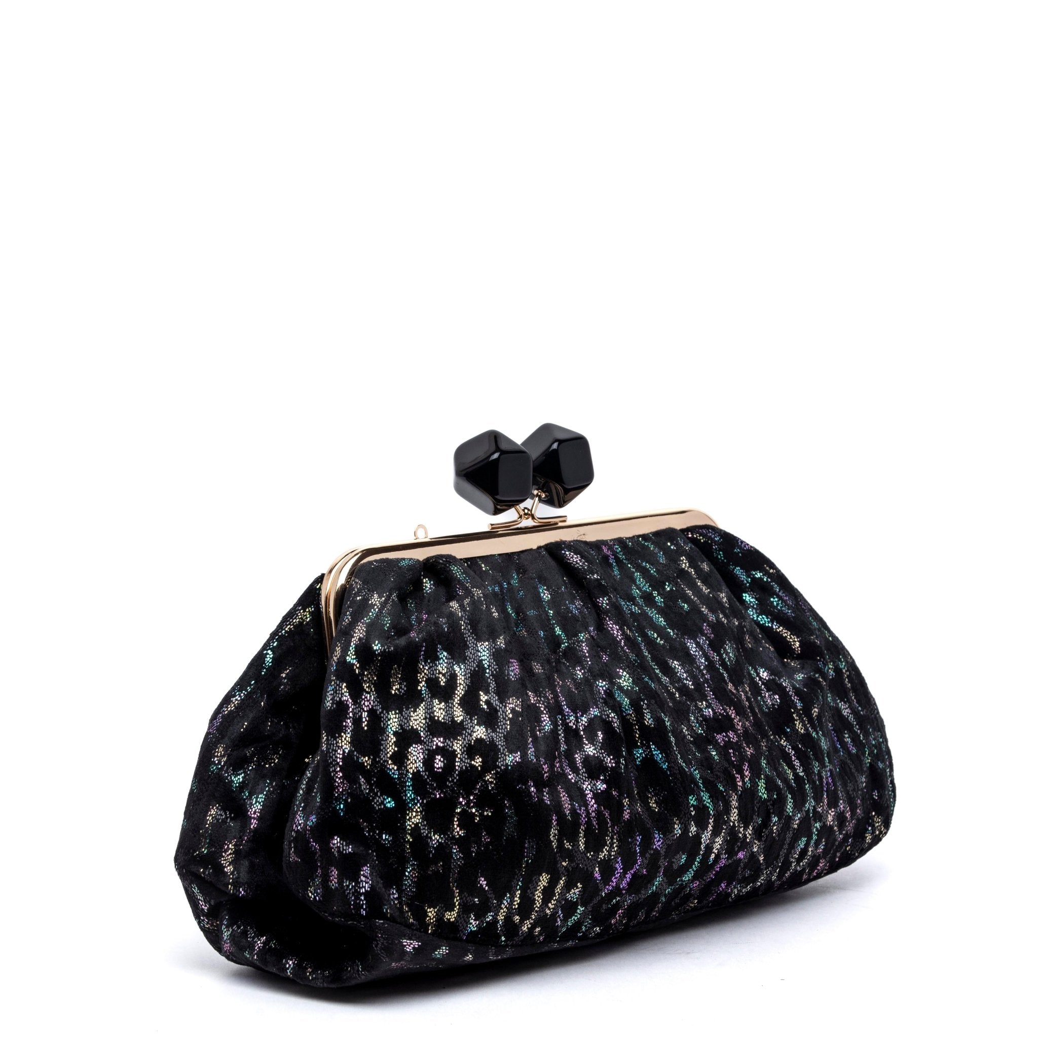 Pochette elegante in velluto a stampa maculata. - TreemmeCreazioni