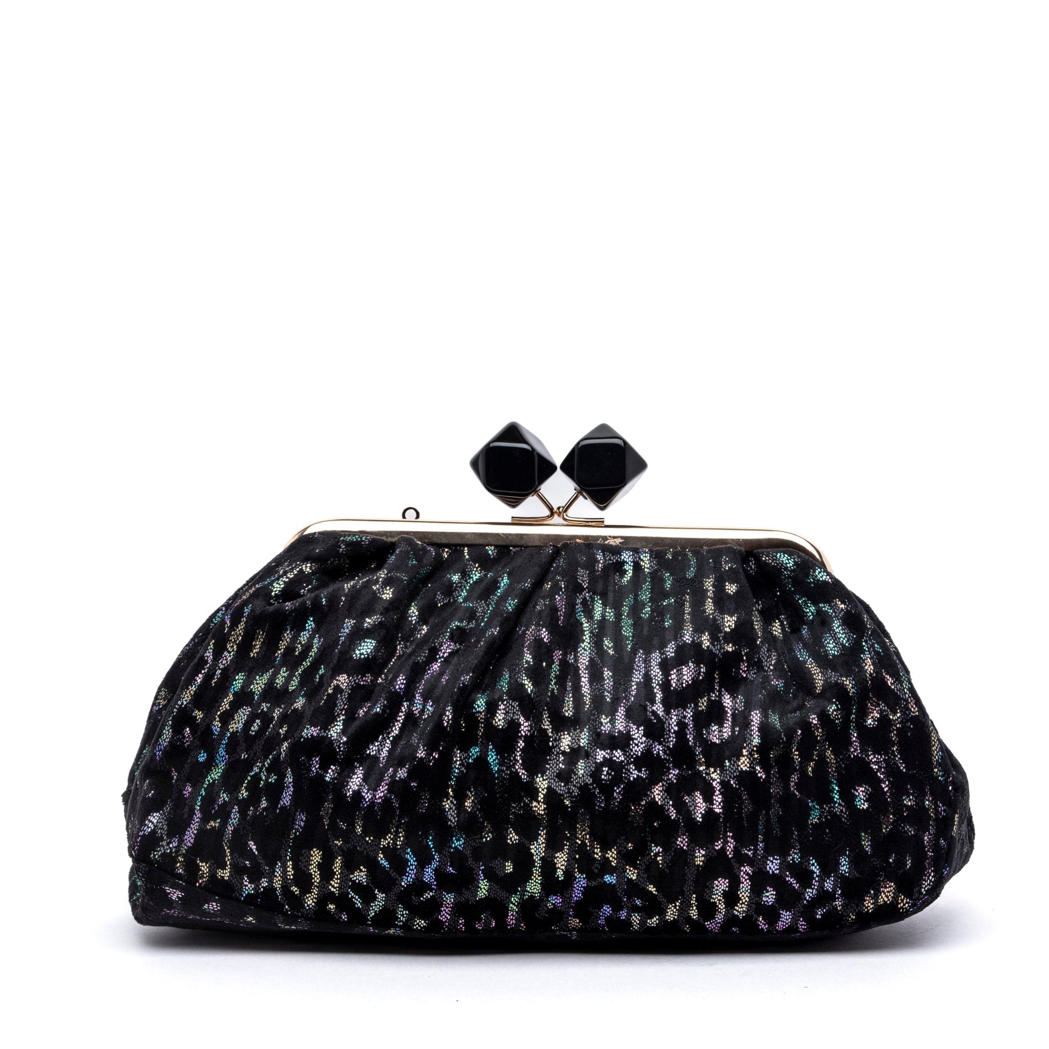 Pochette elegante in velluto a stampa maculata. - TreemmeCreazioni