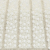 Pochette in raso bianco e perle. - TreemmeCreazioni