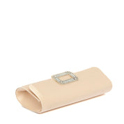 Pochette in raso champagne con gioiello - TreemmeCreazioni