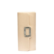 Pochette in raso champagne con gioiello - TreemmeCreazioni