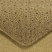 Pochette in raso oro con cristalli. - TreemmeCreazioni