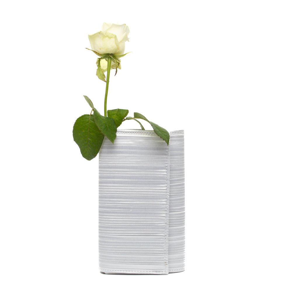 Pochette in raso plissettato bianco. - TreemmeCreazioni