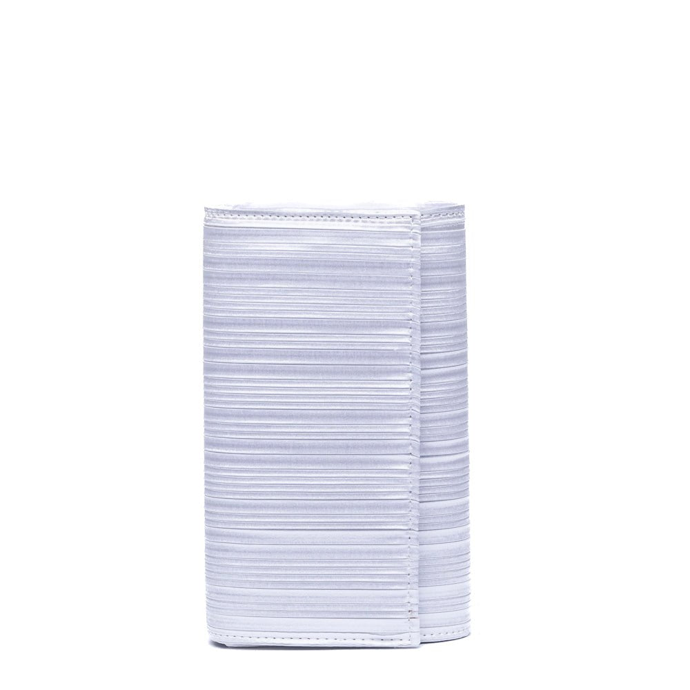 Pochette in raso plissettato bianco. - TreemmeCreazioni