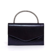 Pochette in raso spalmato blu. - TreemmeCreazioni