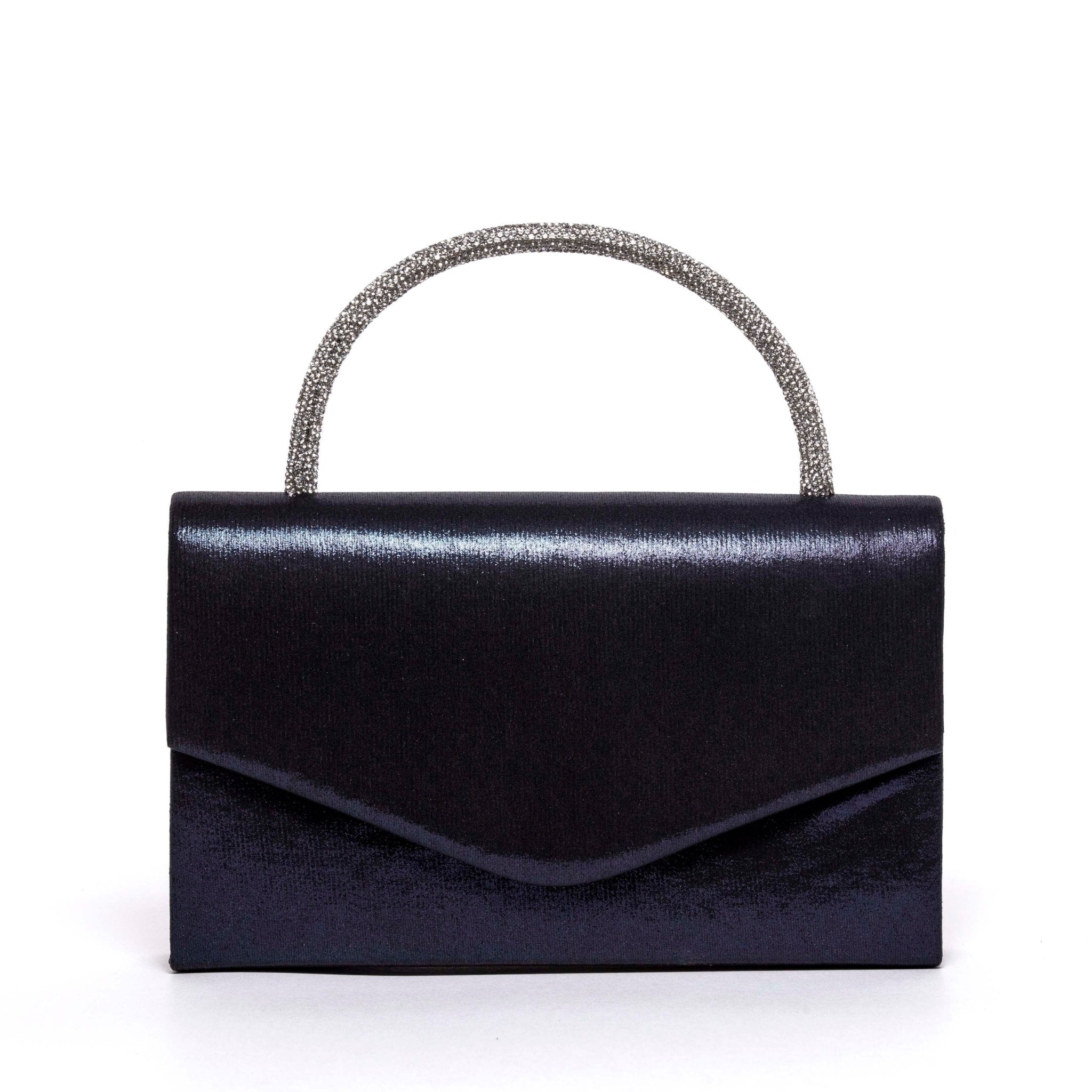 Pochette in raso spalmato blu. - TreemmeCreazioni