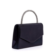 Pochette in raso spalmato blu. - TreemmeCreazioni